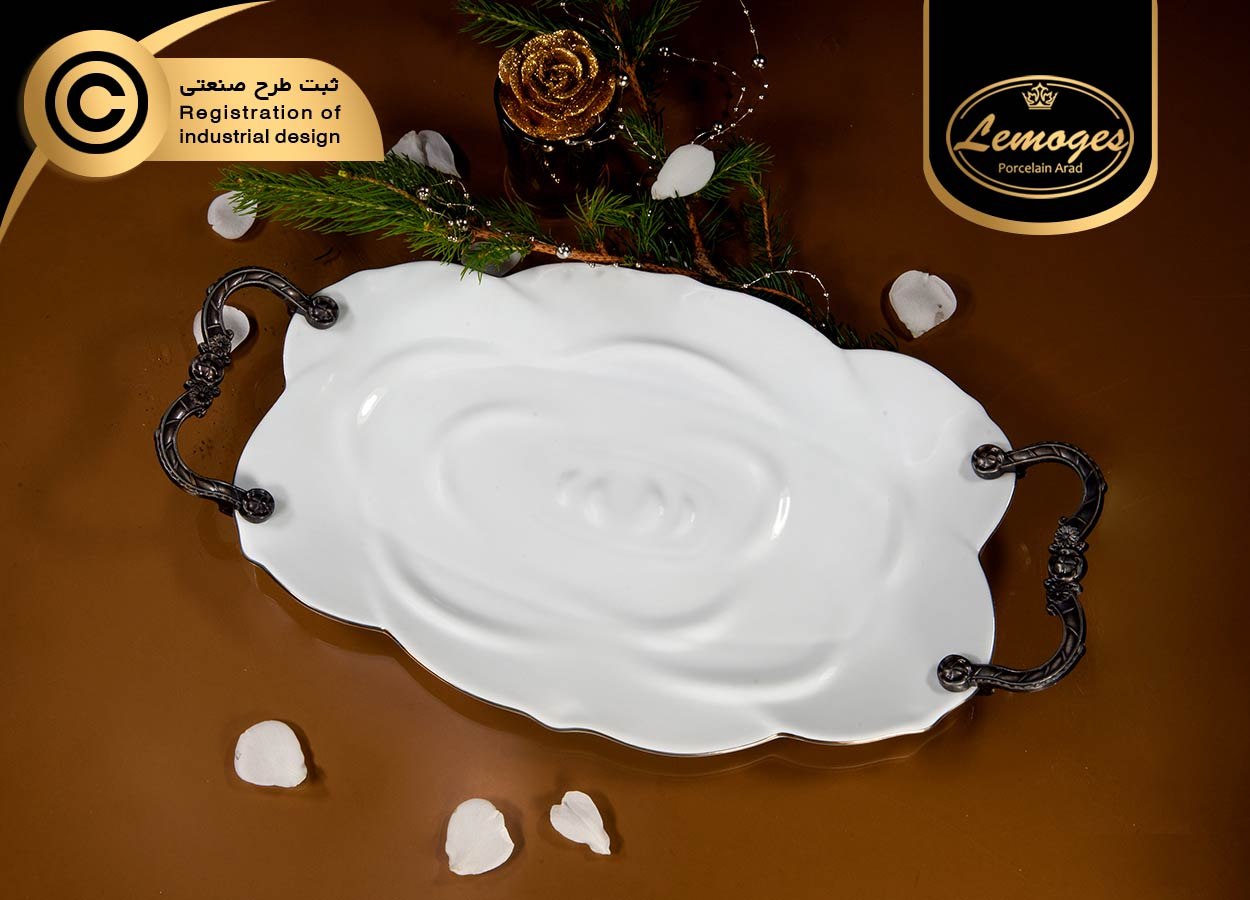 دیس بیضی رز بزرگ سایز 3×26×40